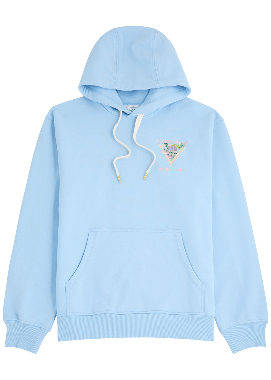 Casablanca Maison De Reve Hooded Cotton Sweatshirt – Blue Casablanca Maison De Reve Hooded Cotton Sweatshirt – Blue