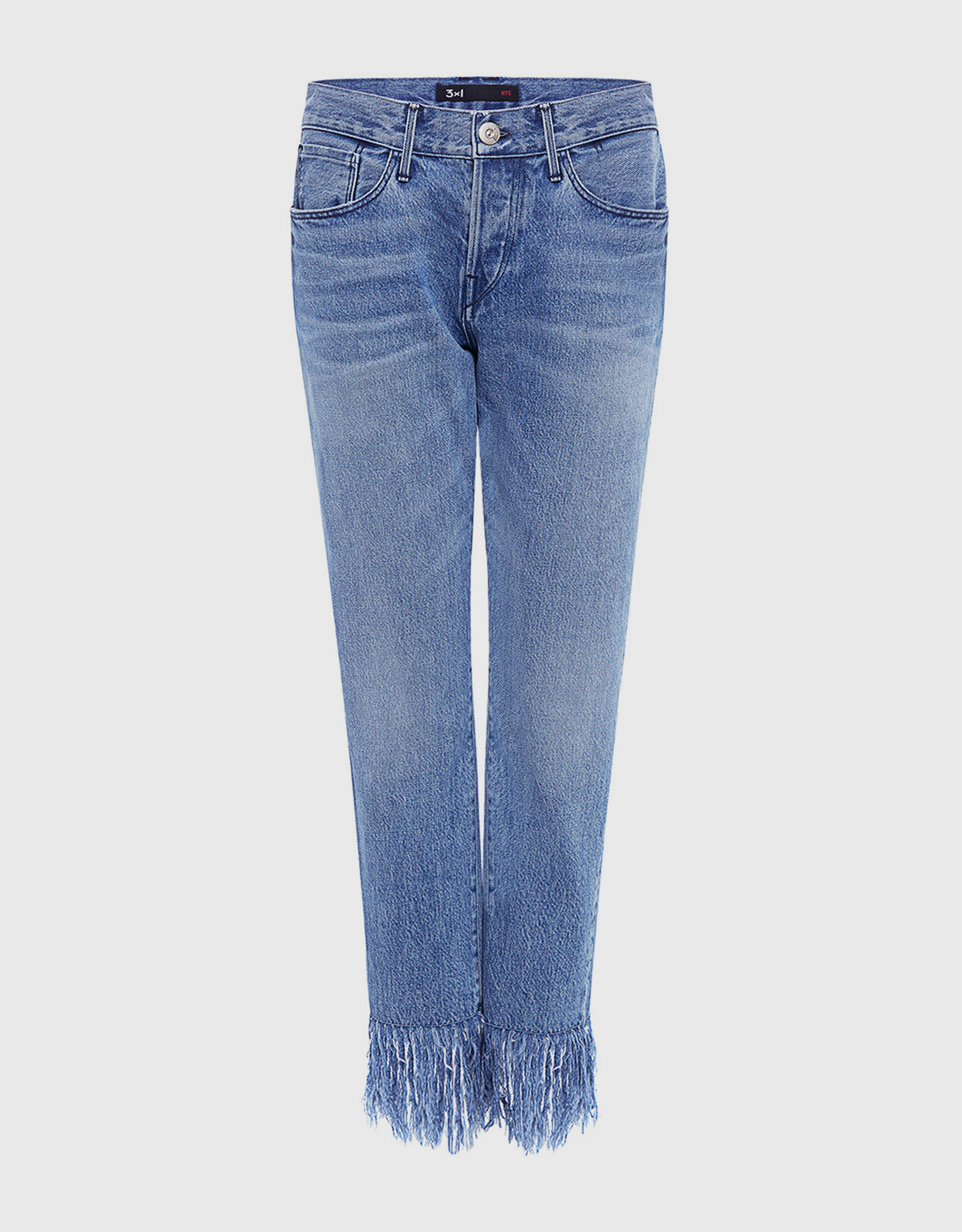 x STRAIGHT CROP FRINGE JEANS x STRAIGHT CROP FRINGE JEANS