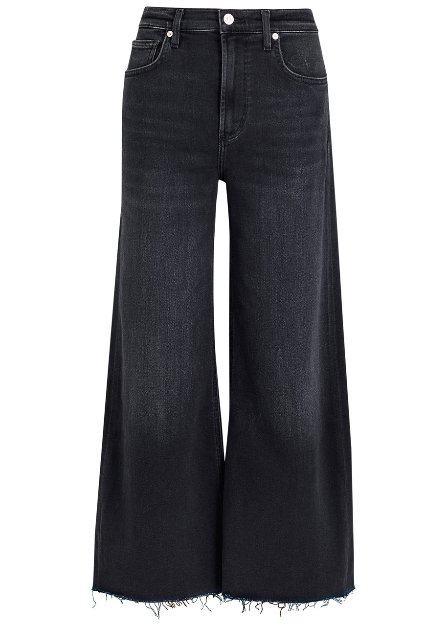 Citizens OF Humanity Lyra Cropped Wide-leg Jeans – Black – W Citizens OF Humanity Lyra Cropped Wide-leg Jeans – Black – W