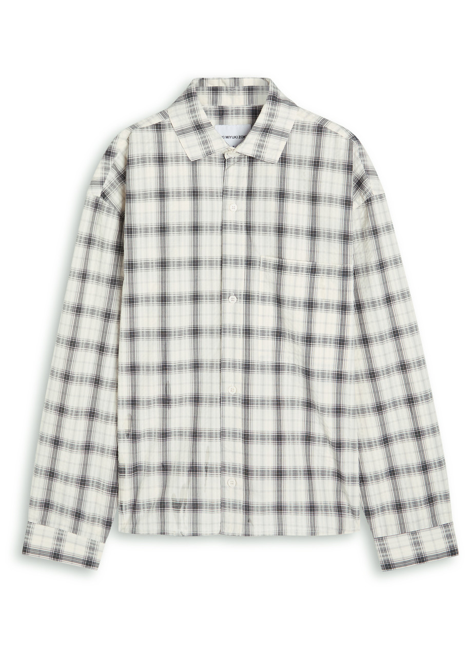 Mki Miyuki Zoku Box Dress Striped Seersucker Shirt – Multicoloured Mki Miyuki Zoku Box Dress Striped Seersucker Shirt – Multicoloured