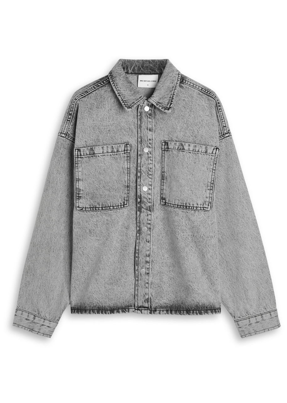 Mki Miyuki Zoku Denim Overshirt Jacket – Black Mki Miyuki Zoku Denim Overshirt Jacket – Black