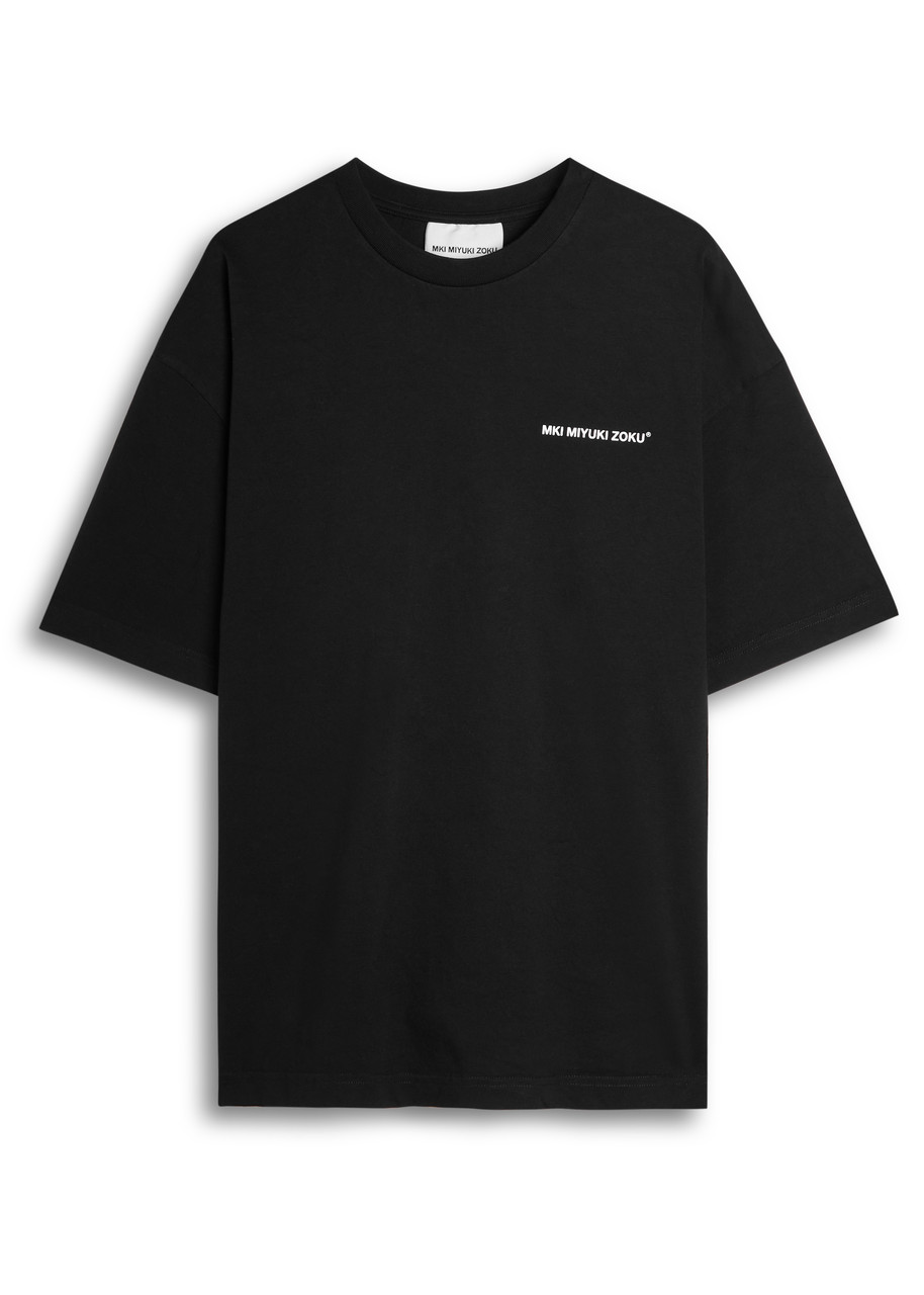 Mki Miyuki Zoku Uniform Logo-print Cotton shirt – Black Mki Miyuki Zoku Uniform Logo-print Cotton shirt – Black