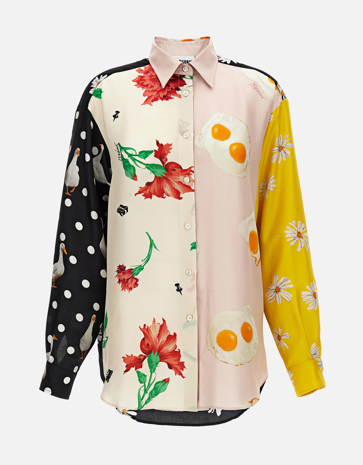 Moschino Silk Patchwork Printed Shirt – IT