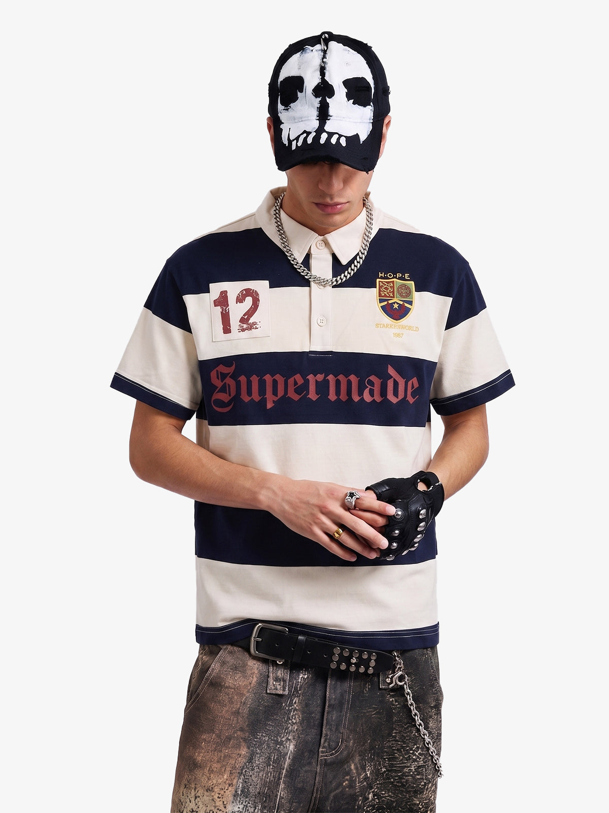 Vintage Striped Rugby Polo Shirt Vintage Striped Rugby Polo Shirt