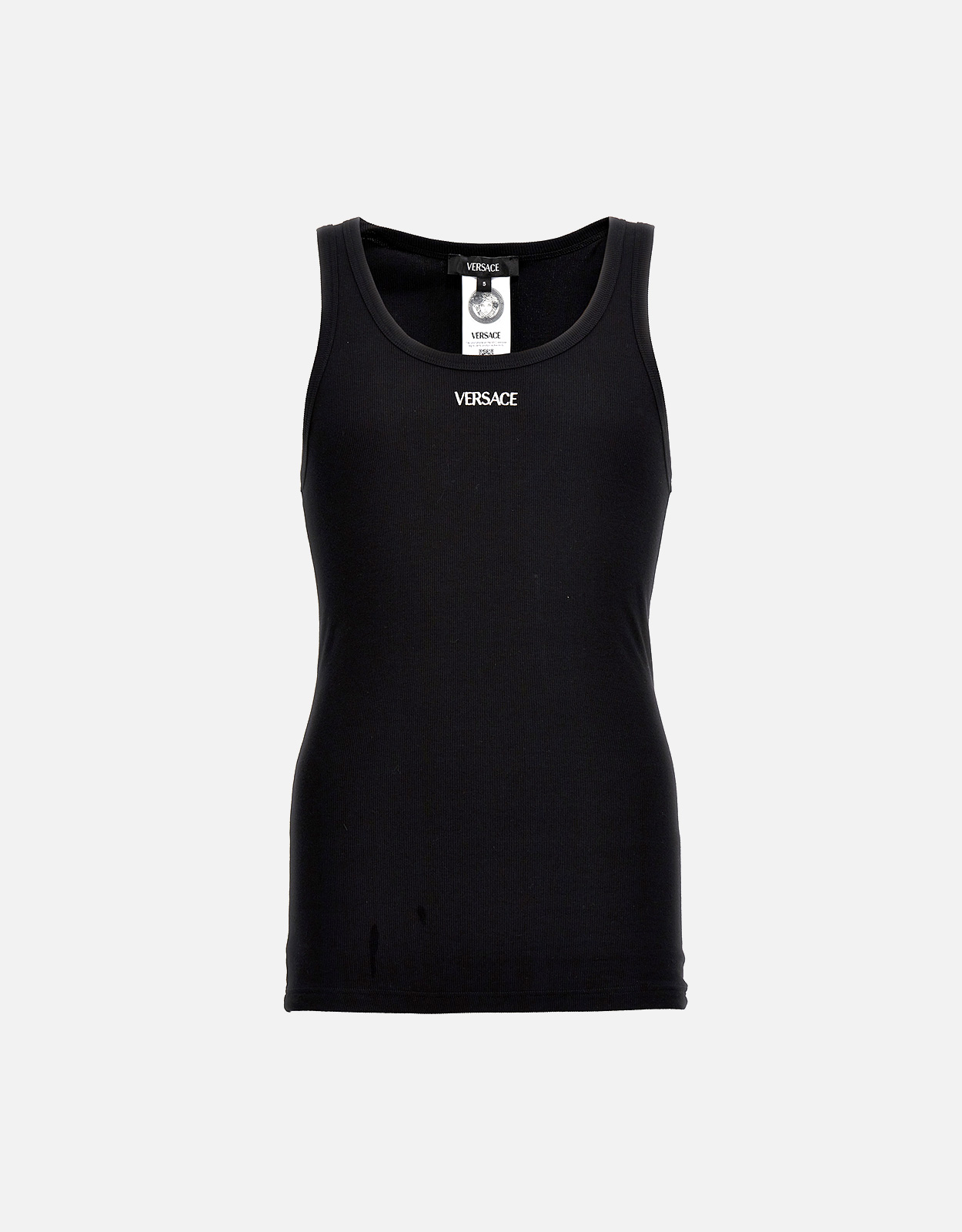Versace Men’s Logo Ribbed Tank Top Versace Men’s Logo Ribbed Tank Top