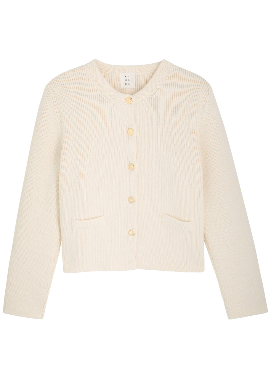 Almada Label Nova Cotton-knit Cardigan – Cream Almada Label Nova Cotton-knit Cardigan – Cream