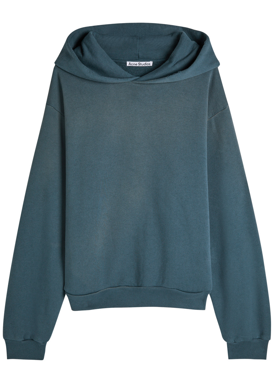 Acne Studios Logo Hooded Cotton-blend Sweatshirt – Dark Blue