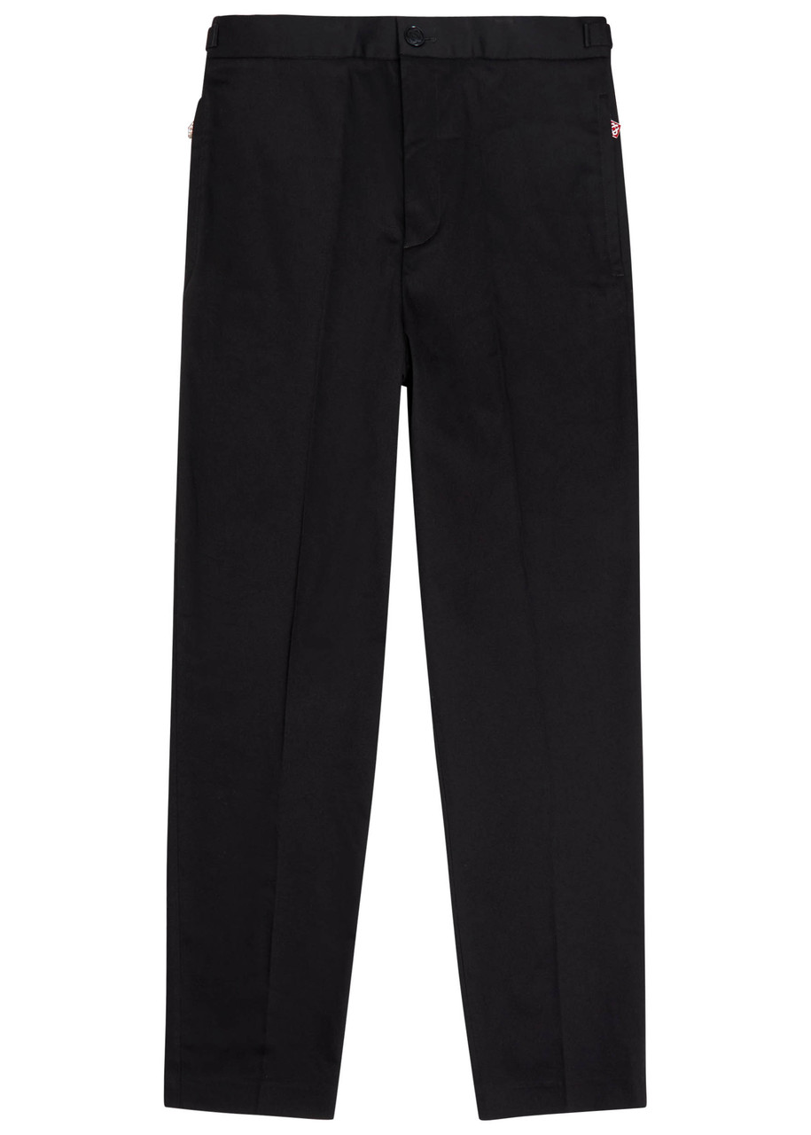 Casablanca Tapered-leg Stretch-cotton Chinos – Black – IT M Casablanca Tapered-leg Stretch-cotton Chinos – Black – IT M