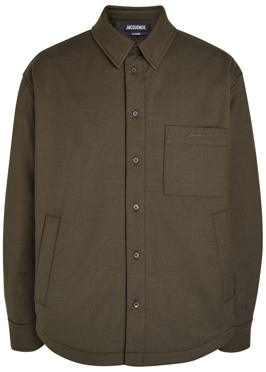 Jacquemus La Chemise Boulanger Quilted Stretch-wool Jacket – Khaki – IT S Jacquemus La Chemise Boulanger Quilted Stretch-wool Jacket – Khaki – IT S