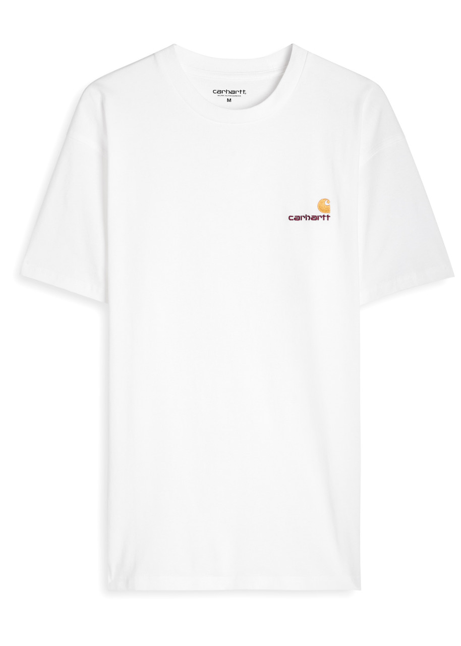 Carhartt Wip American Script Logo-embroidered Cotton shirt – White Carhartt Wip American Script Logo-embroidered Cotton shirt – White