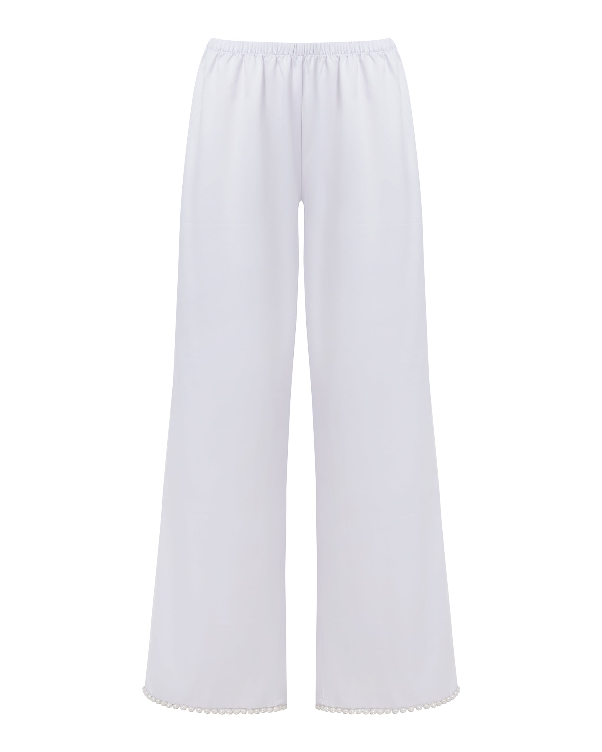 Bluebella Pearl Luxury Satin Trousers WhitePearl –
