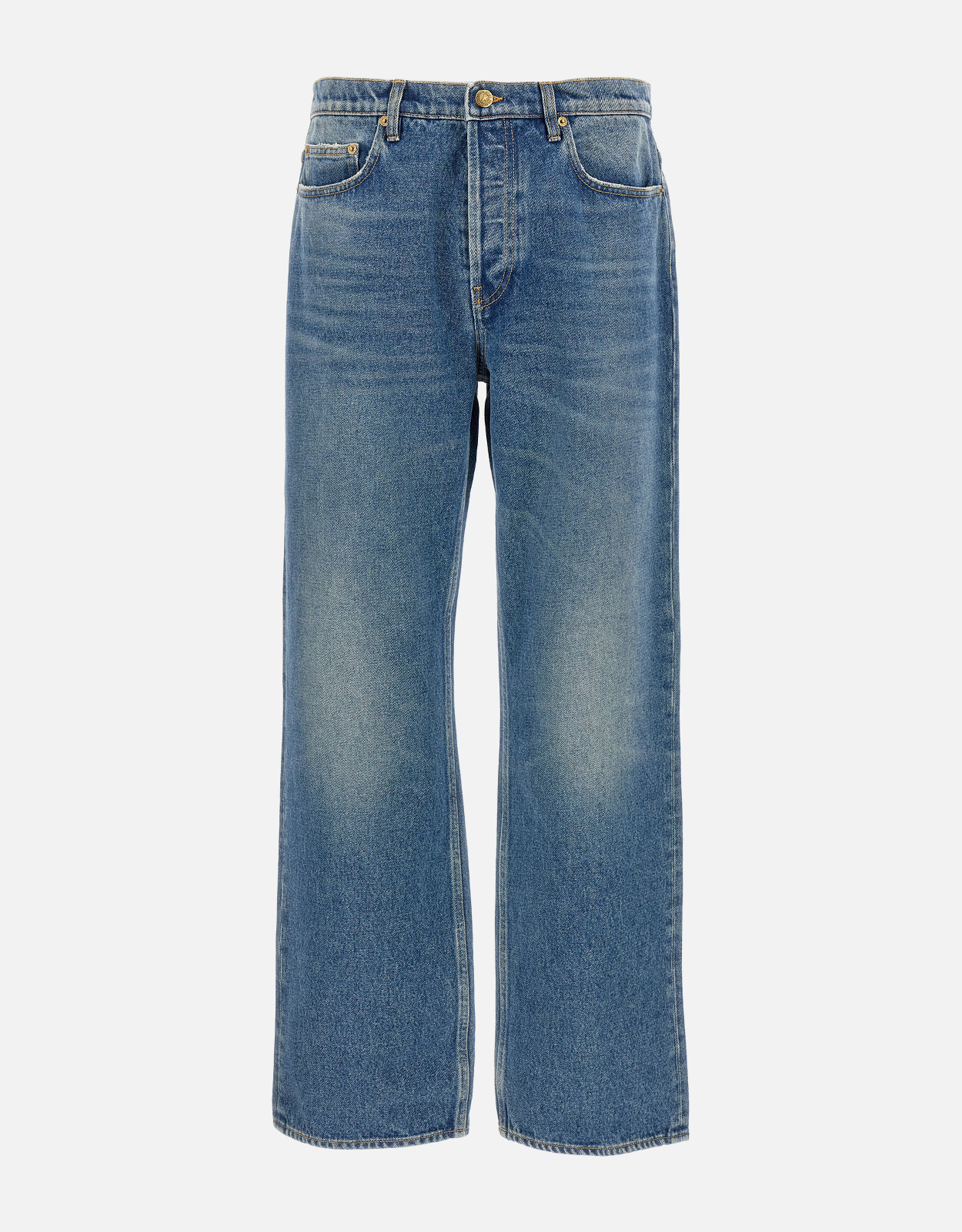 Golden Goose Men’s Medium Wash Loose Jeans Golden Goose Men’s Medium Wash Loose Jeans