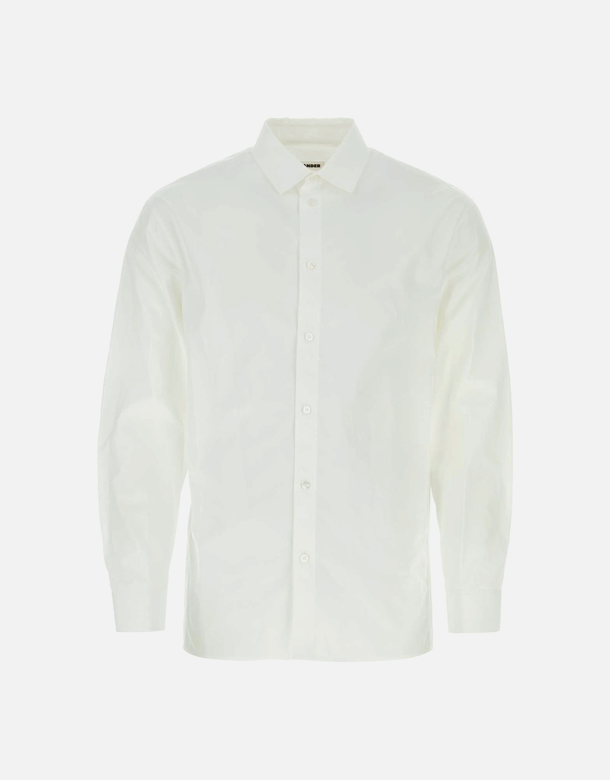 Jil Sander Men’s White Cotton Poplin Shirt Jil Sander Men’s White Cotton Poplin Shirt