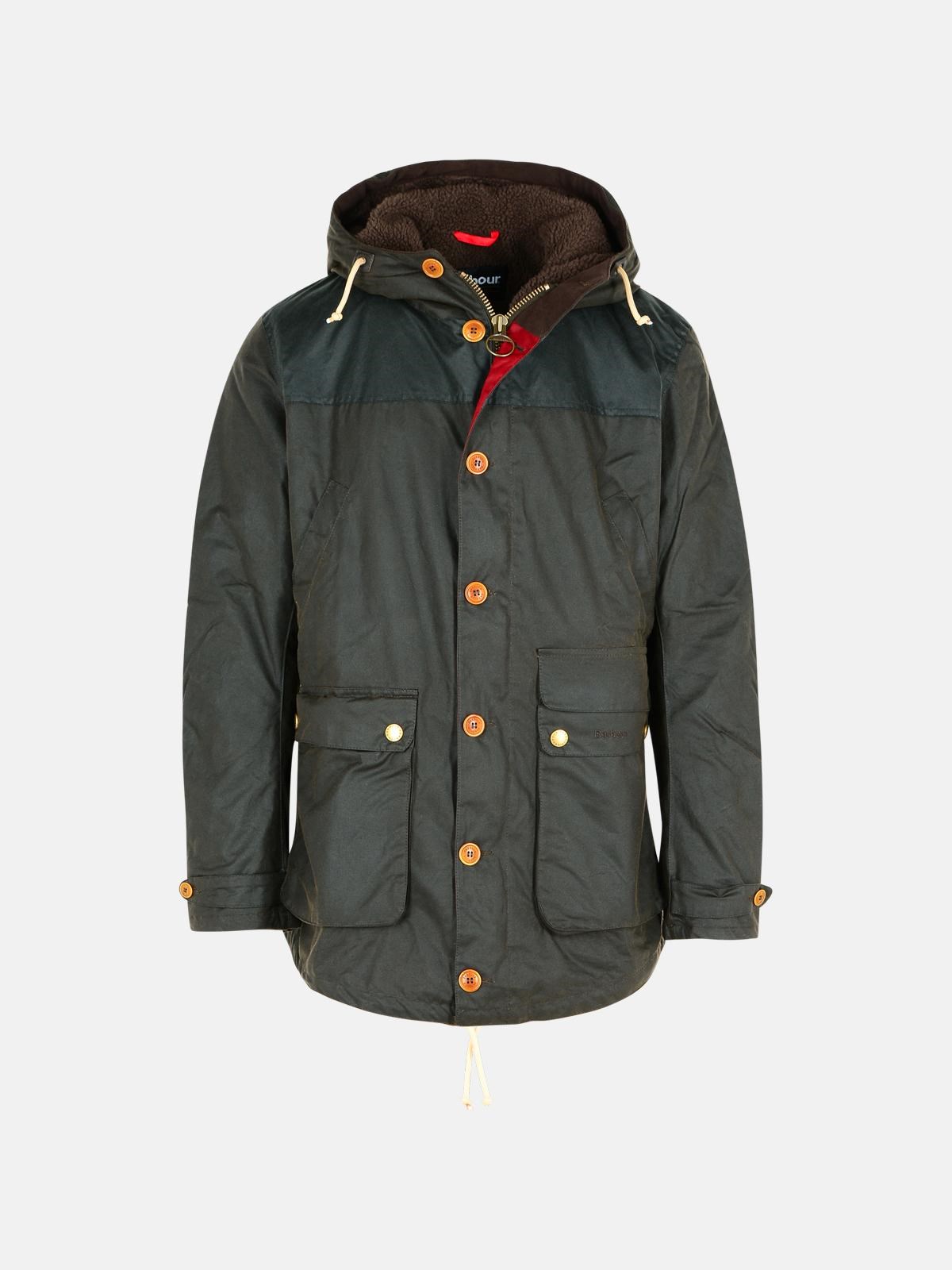 BARBOUR Green Wax Cotton Parka Game BARBOUR Green Wax Cotton Parka Game