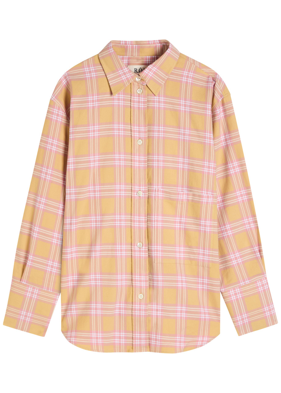 Rohe Checked Flannel Overshirt – Pink – S Rohe Checked Flannel Overshirt – Pink – S