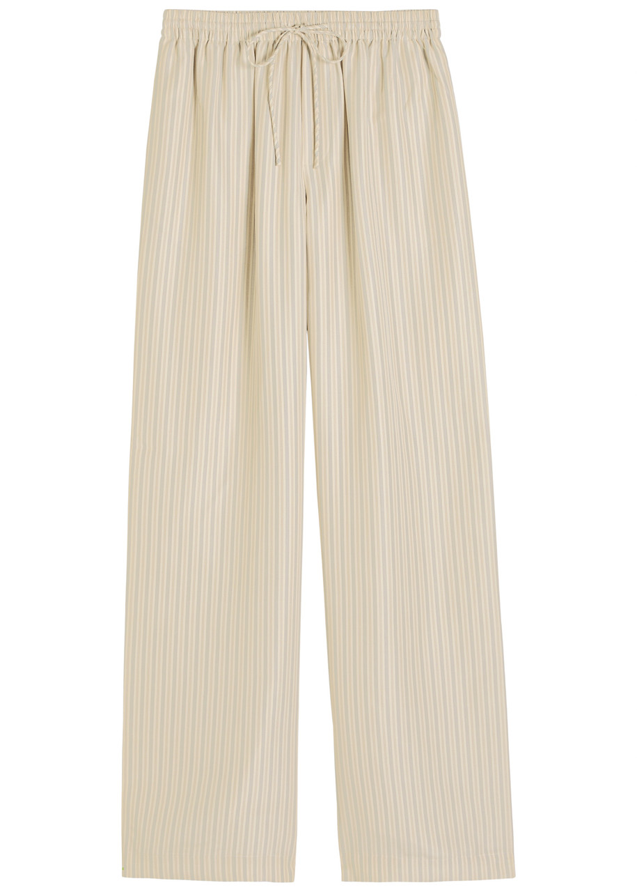 Rohe Wide-leg Silk-chiffon Trousers – Stripe – S Rohe Wide-leg Silk-chiffon Trousers – Stripe – S