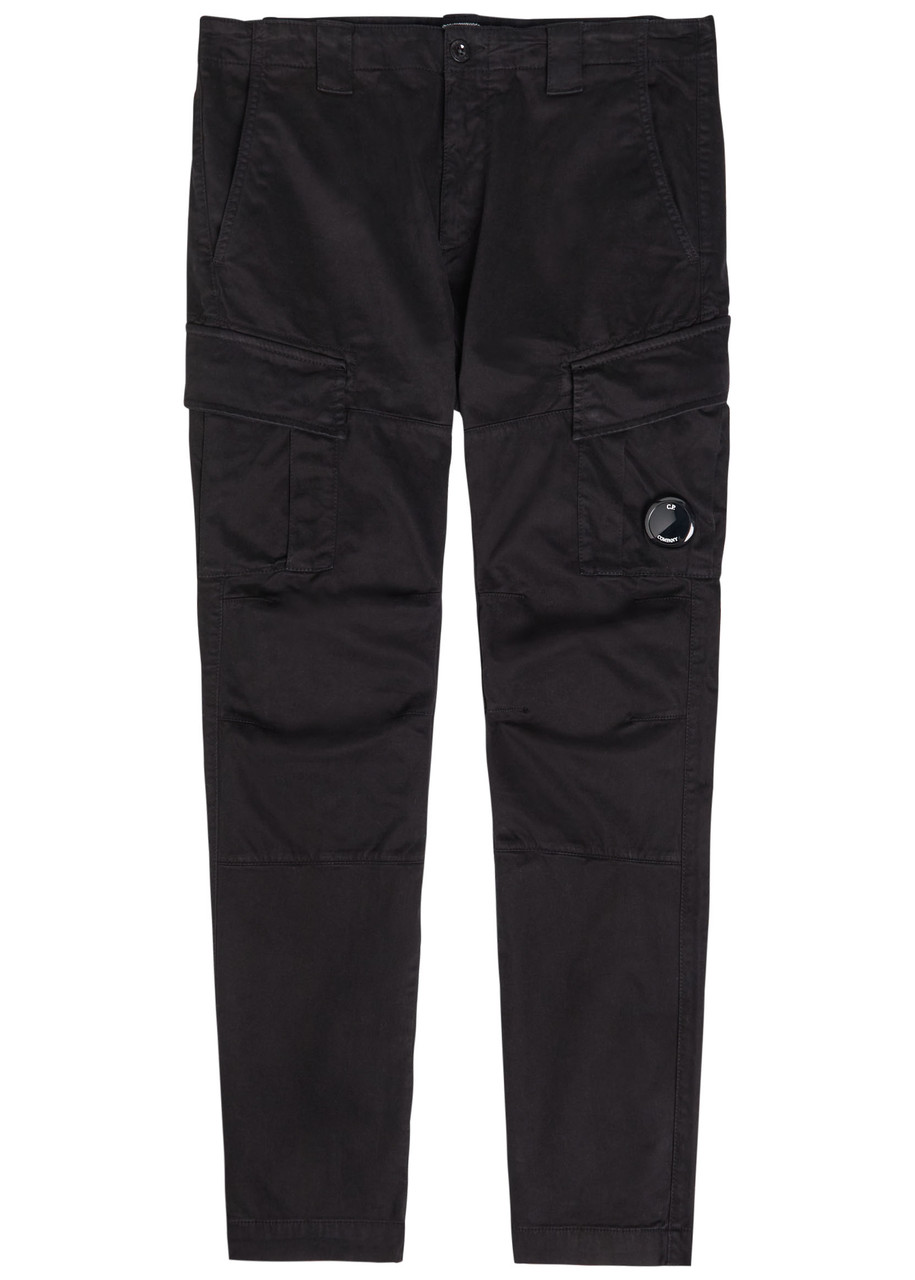 C.P. Company Lens Stretch-cotton Cargo Trousers – Black – IT L C.P. Company Lens Stretch-cotton Cargo Trousers – Black – IT L