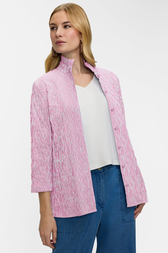 Carolina Crinkle Jacquard Sleeve Shirt Jacket Carolina Crinkle Jacquard Sleeve Shirt Jacket