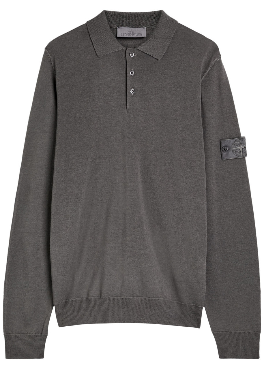 Stone Island Ghost Wool Polo Shirt – Dark Grey Stone Island Ghost Wool Polo Shirt – Dark Grey
