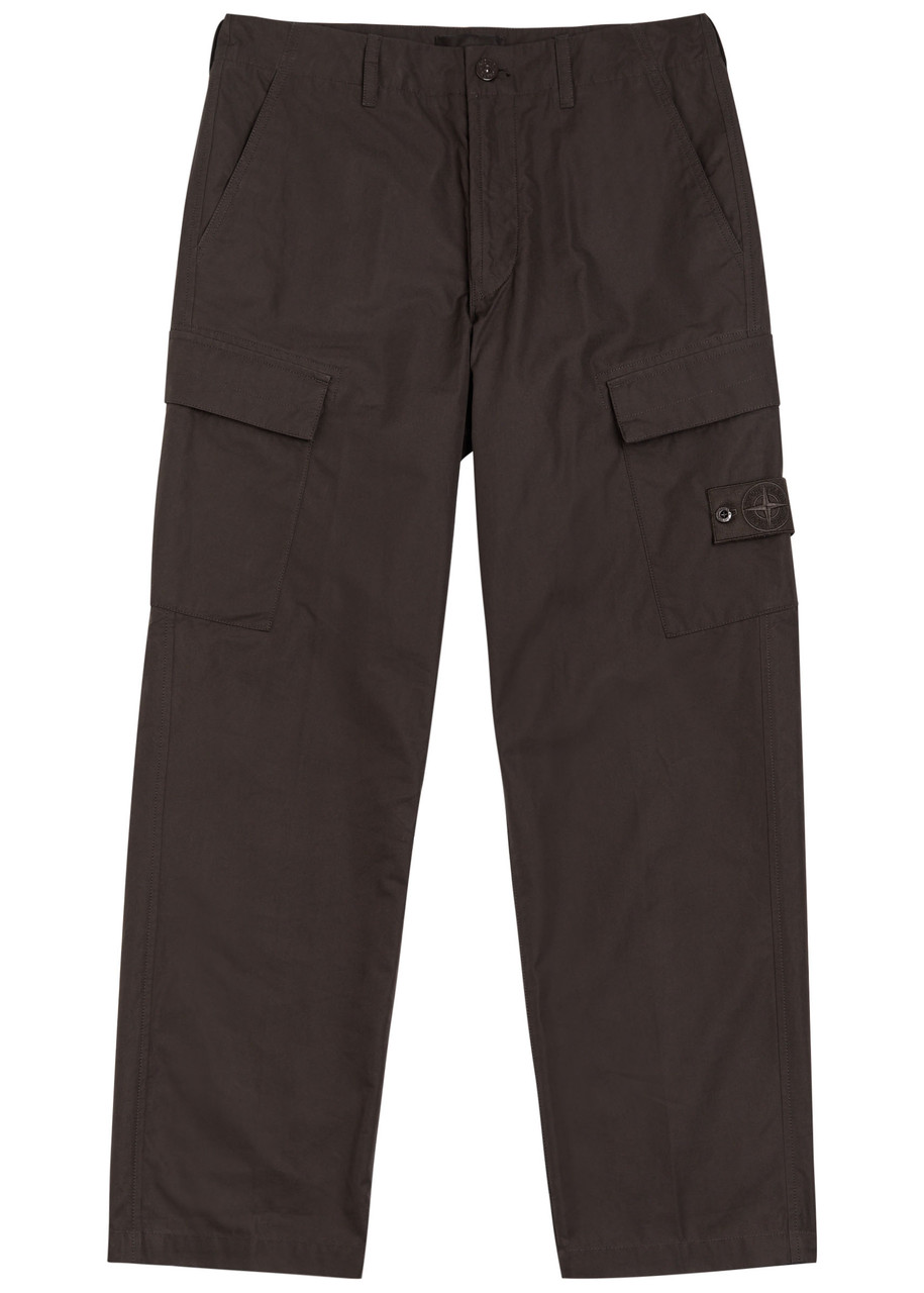 Stone Island Ghost Cotton-poplin Cargo Trousers – Dark Brown – W M Stone Island Ghost Cotton-poplin Cargo Trousers – Dark Brown – W M