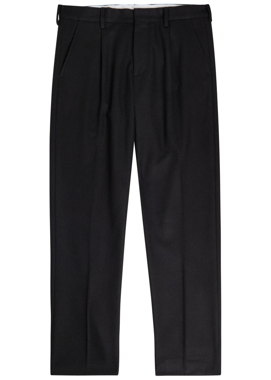 NN Bill Tapered-leg Wool-blend Trousers – Black – W S NN Bill Tapered-leg Wool-blend Trousers – Black – W S