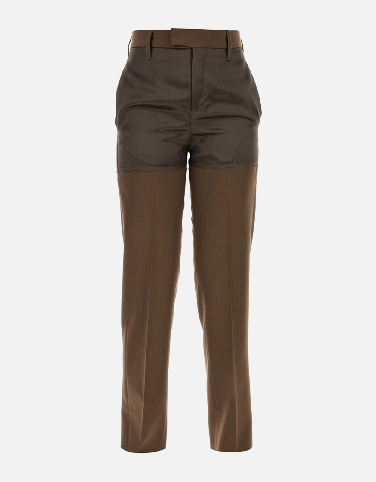 MM Maison Margiela Tailored Contrast Polyester Virgin Wool Straight-Leg Trousers – IT