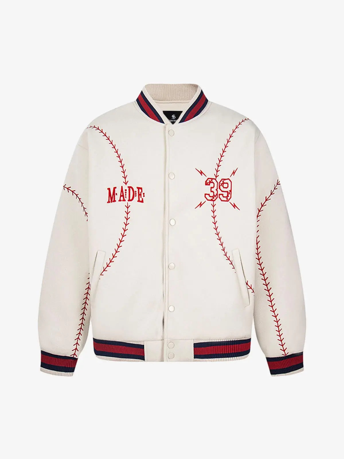 Baseball Stitch Embroidered Varsity Jacket Baseball Stitch Embroidered Varsity Jacket