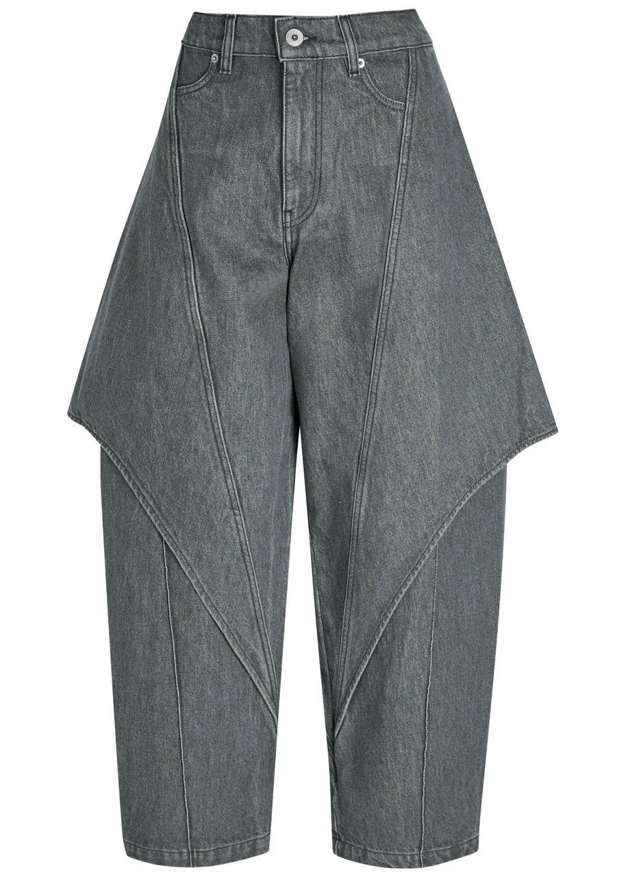 JW Anderson Panelled Barrel-leg Jeans – Light Grey – W S JW Anderson Panelled Barrel-leg Jeans – Light Grey – W S