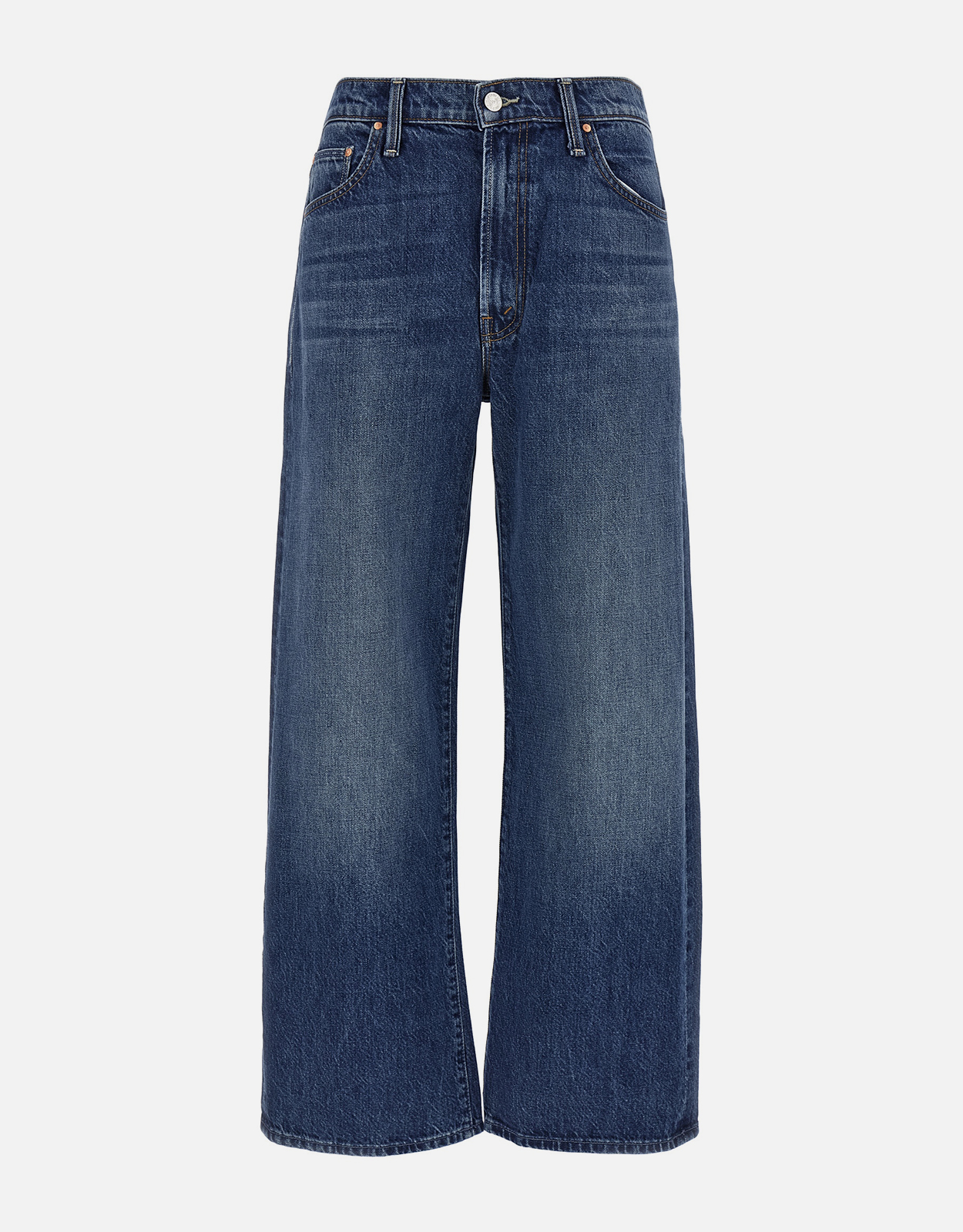 Mother The Dodger Ankle Green Thumb Cotton Flared Wide Leg Jeans