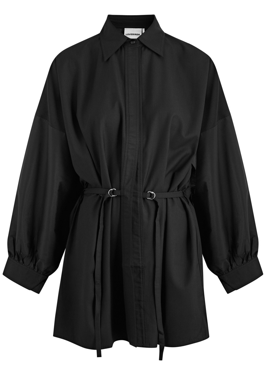 Lovebirds Belted Twill Shirt – Black Lovebirds Belted Twill Shirt – Black