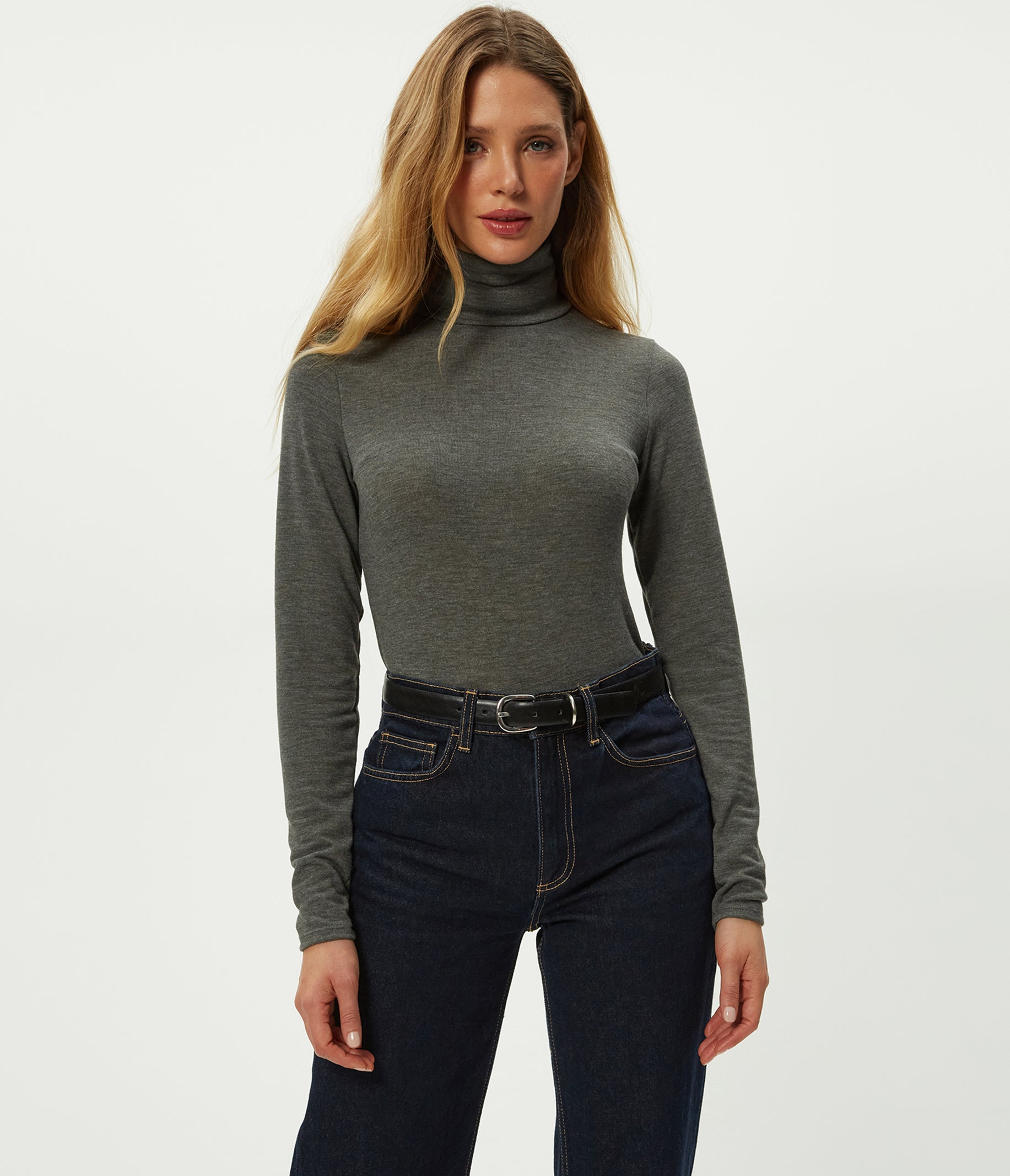 Jojo Side Ruched Turtleneck Jojo Side Ruched Turtleneck
