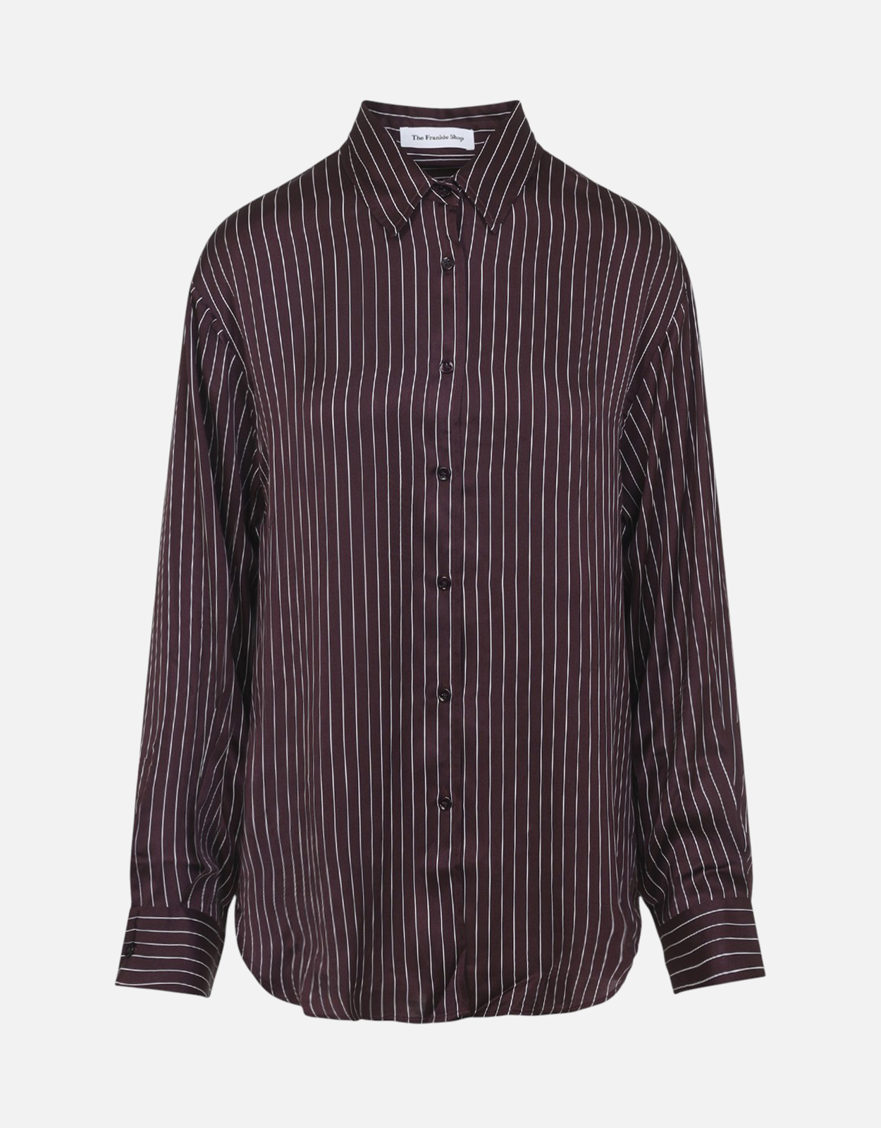 The Frankie Shop Peri Satin Fluid Shirt The Frankie Shop Peri Satin Fluid Shirt