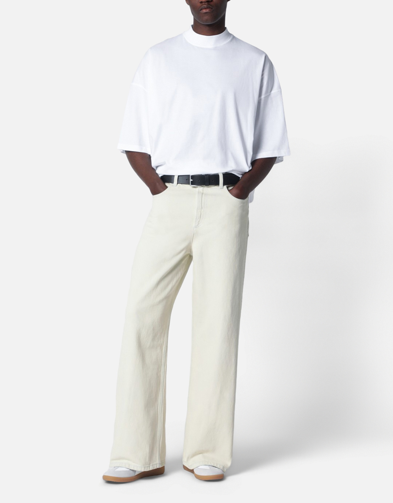 A.P.C. Men’s Bleached Wide-leg Jeans A.P.C. Men’s Bleached Wide-leg Jeans