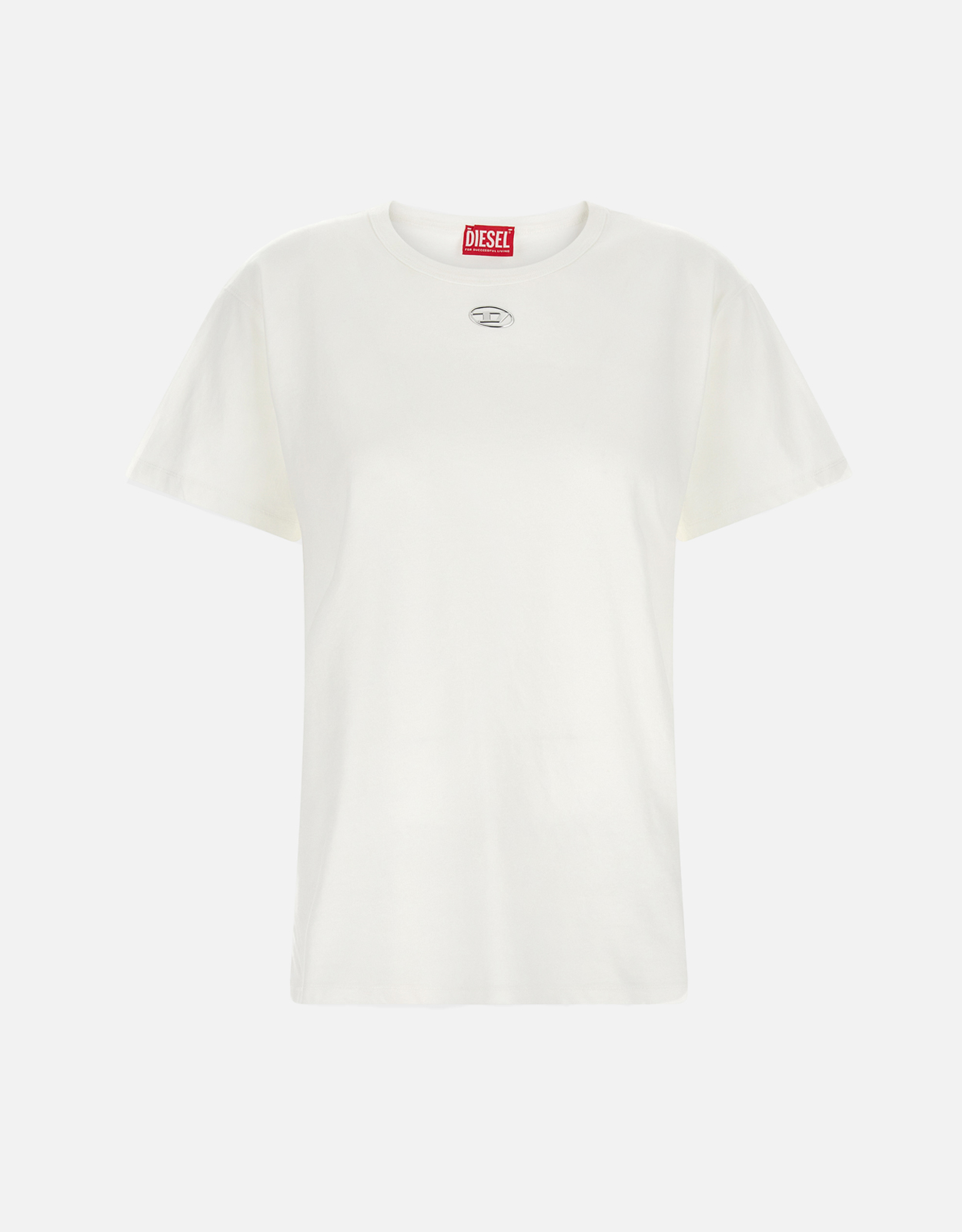 Diesel Cotton Logo Print Crew Neck Shirt