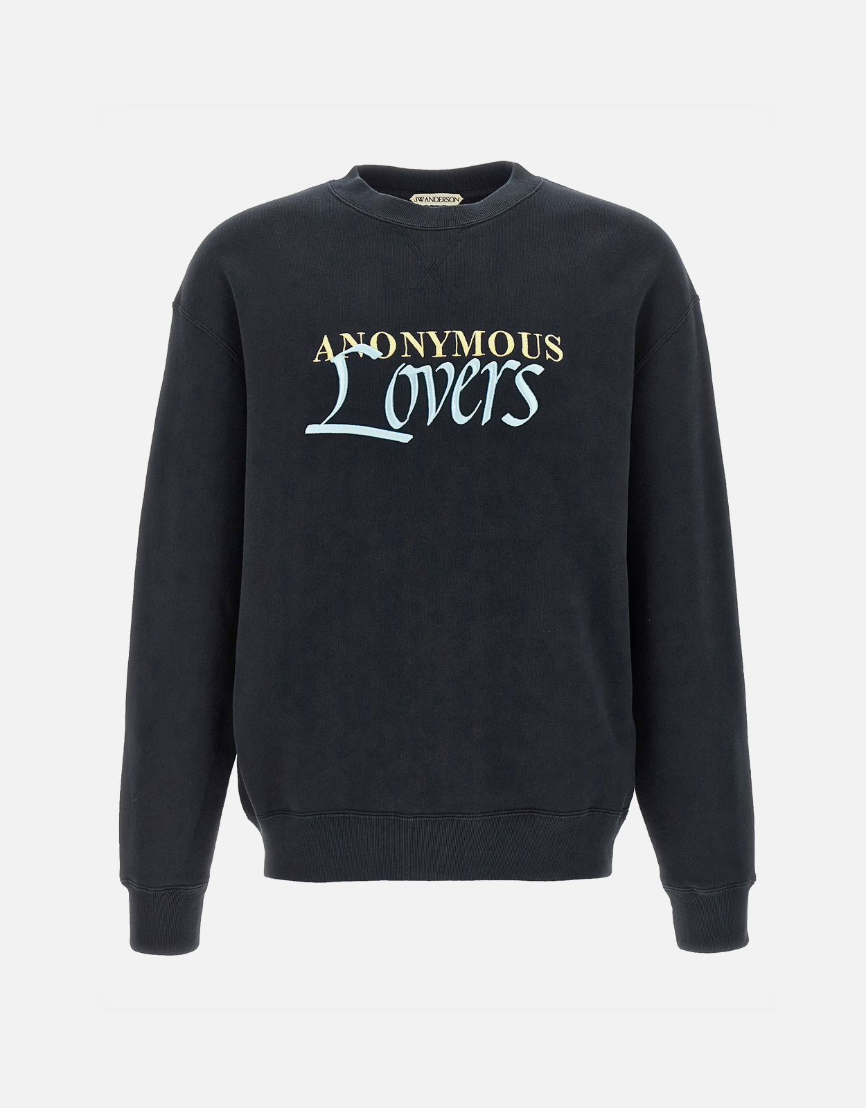 JW Anderson Men’s Anonymous Lovers Washed Cotton Sweatshirt JW Anderson Men’s Anonymous Lovers Washed Cotton Sweatshirt