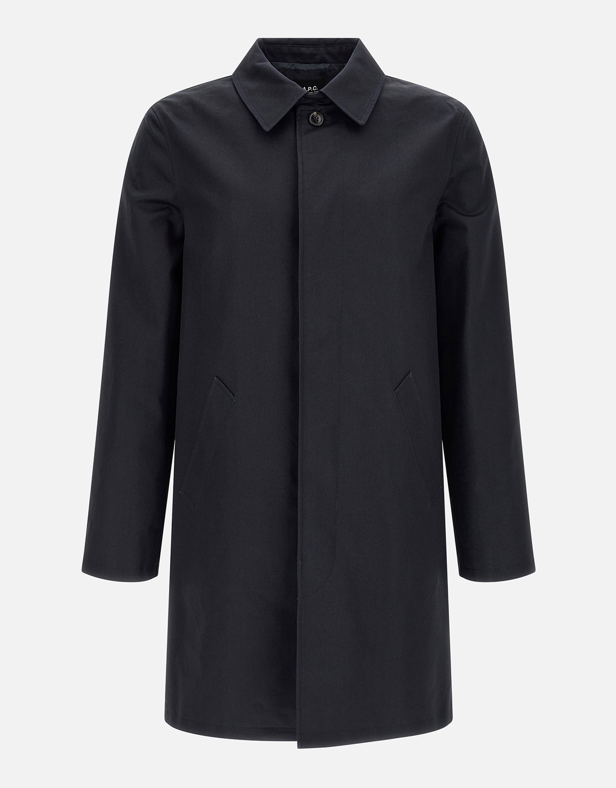 A.P.C. Men’s Urban Mac Cotton Water-Repellent Single-Breasted Trench Coat – X A.P.C. Men’s Urban Mac Cotton Water-Repellent Single-Breasted Trench Coat – X