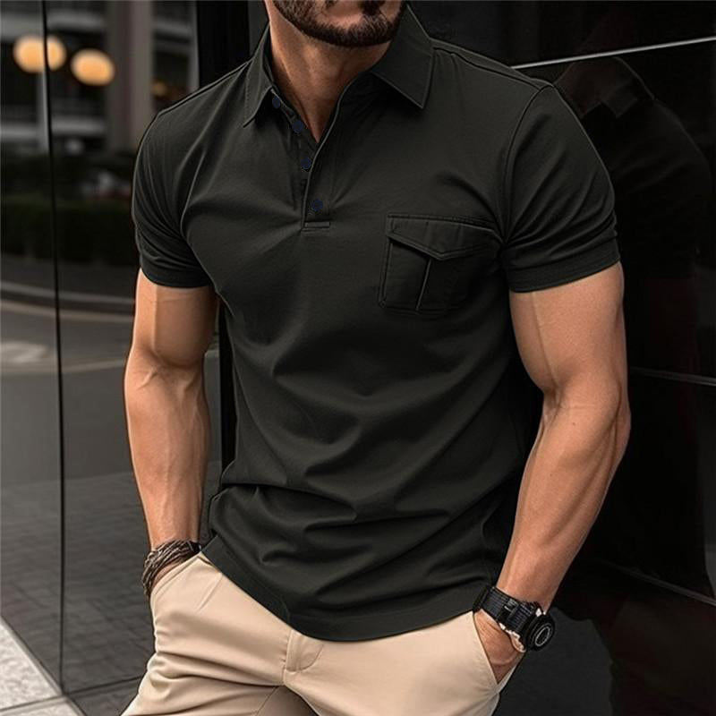 【CLEARANCE】Men’s Casual Slim Lapel Short Sleeve Polo Shirt M 【CLEARANCE】Men’s Casual Slim Lapel Short Sleeve Polo Shirt M