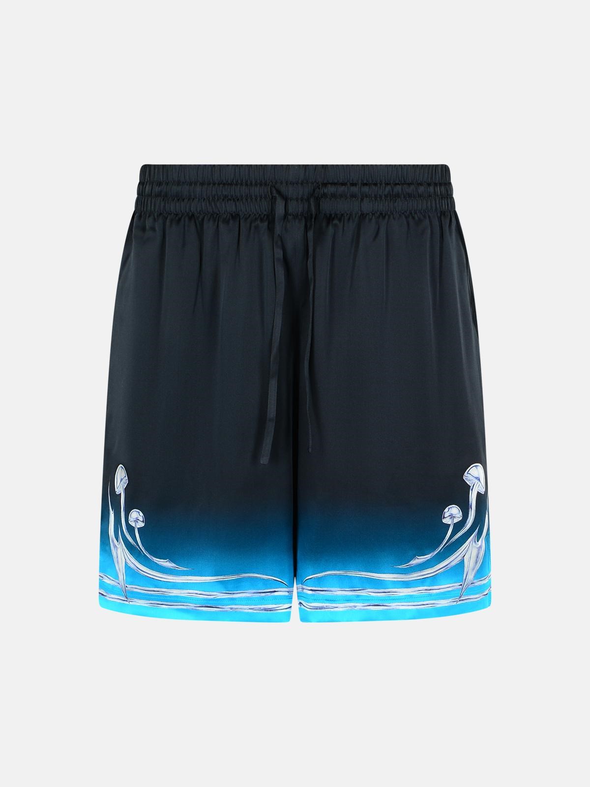 CASABLANCA Black Silk Bermuda Shorts CASABLANCA Black Silk Bermuda Shorts