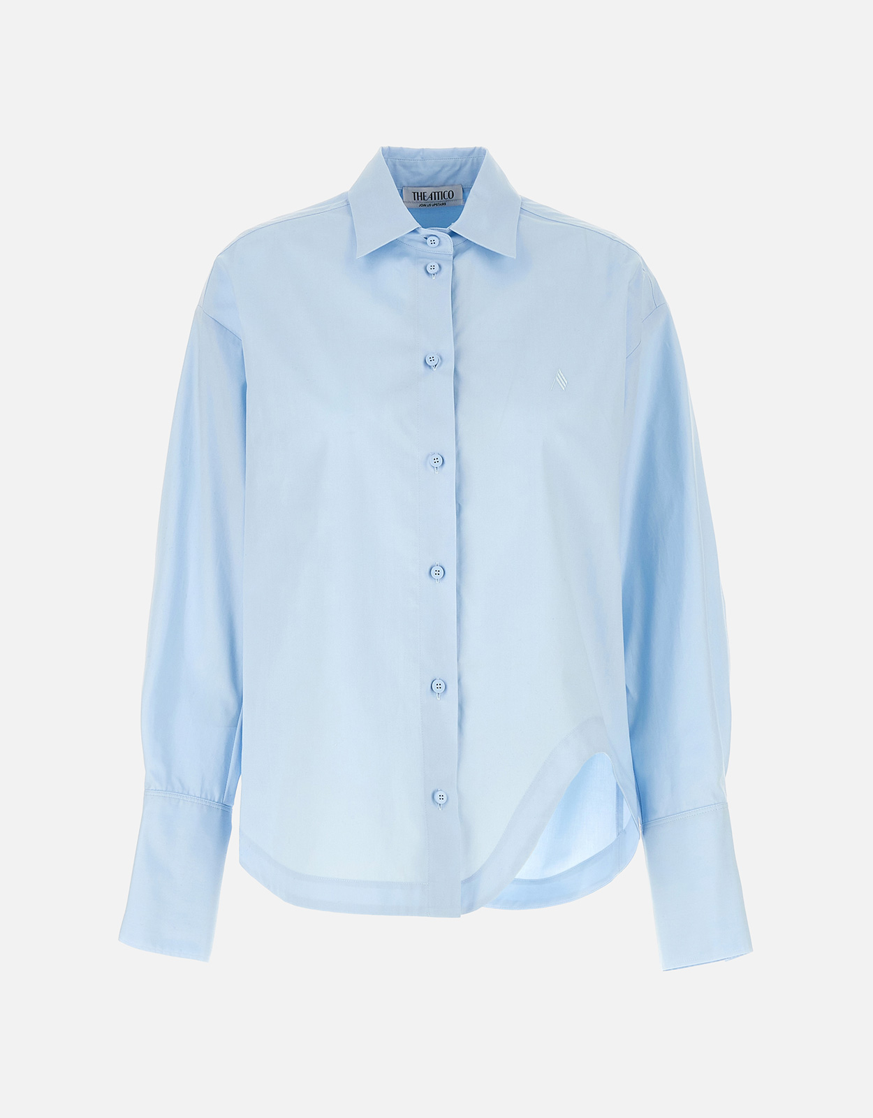 The Attico Eliza Baby Blue Cotton Shirt – IT The Attico Eliza Baby Blue Cotton Shirt – IT