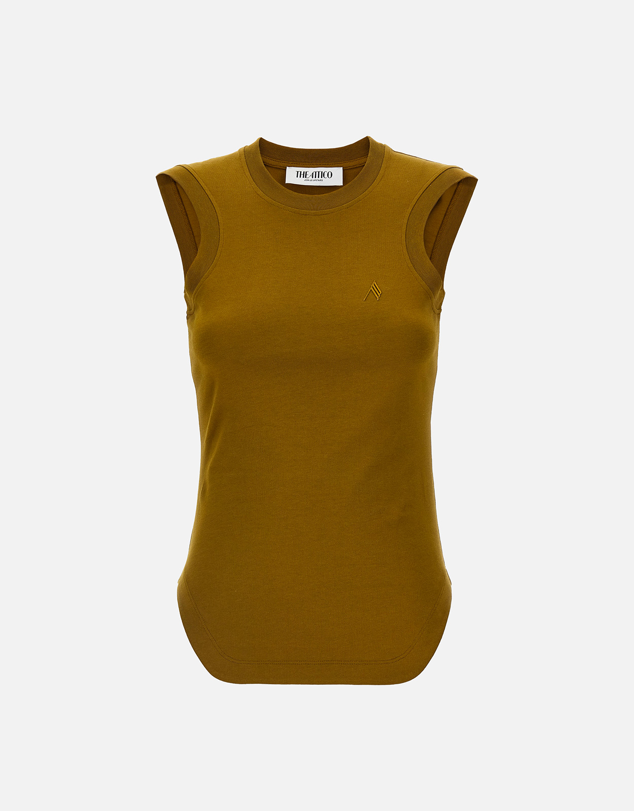 The Attico Military Green Cotton Tank Top – IT The Attico Military Green Cotton Tank Top – IT