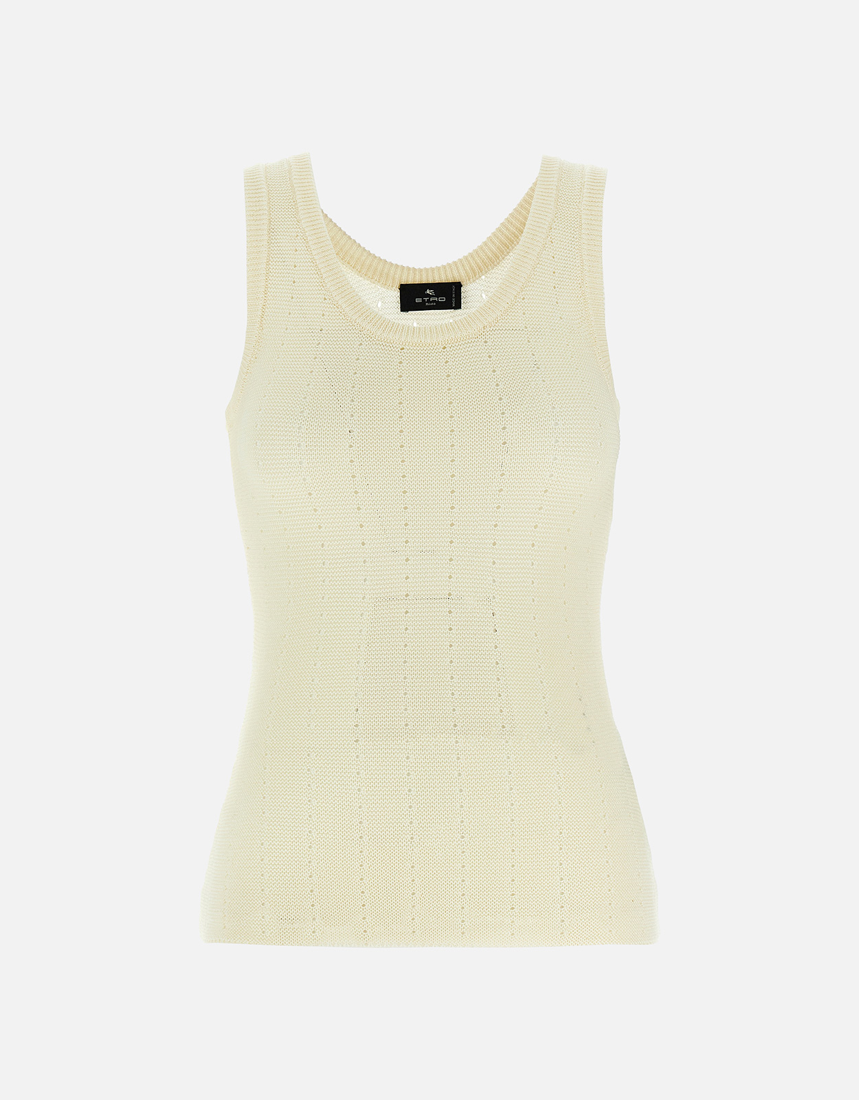 Etro Knit Silk Blend Punched Slim Fit Vest Tops – IT