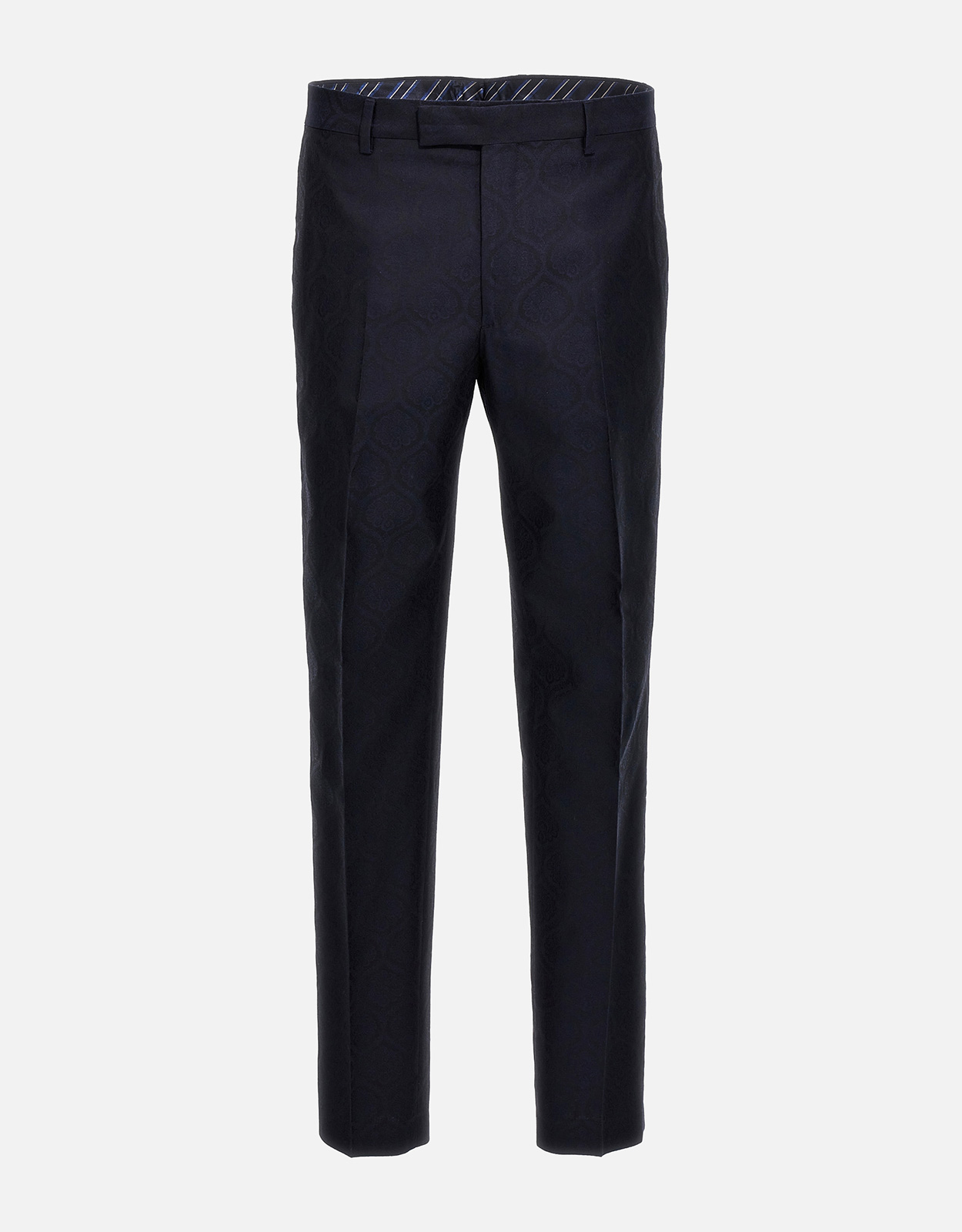 Etro Men’s Wool And Cotton Jacquard Slim Fit Trousers – IT
