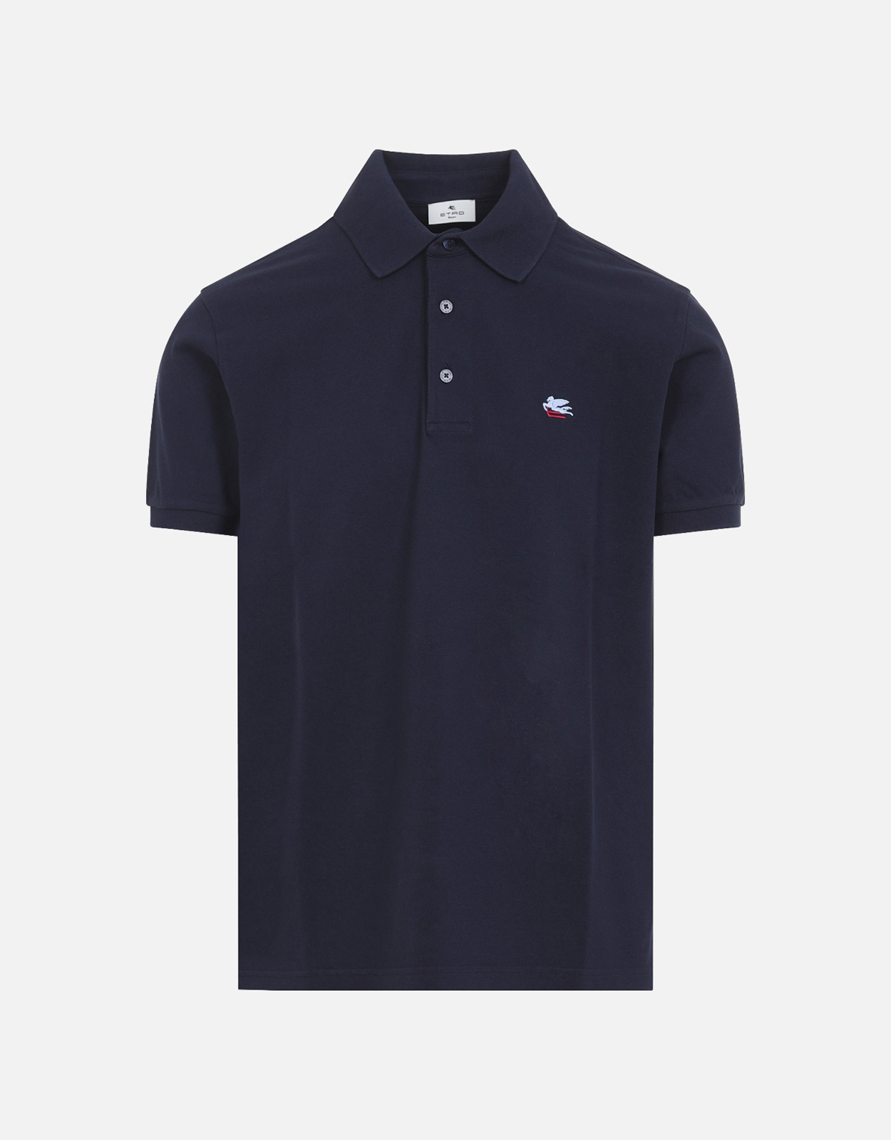 Etro Men’s Cotton Pique Polo Shirt with Pegaso Embroidery Etro Men’s Cotton Pique Polo Shirt with Pegaso Embroidery