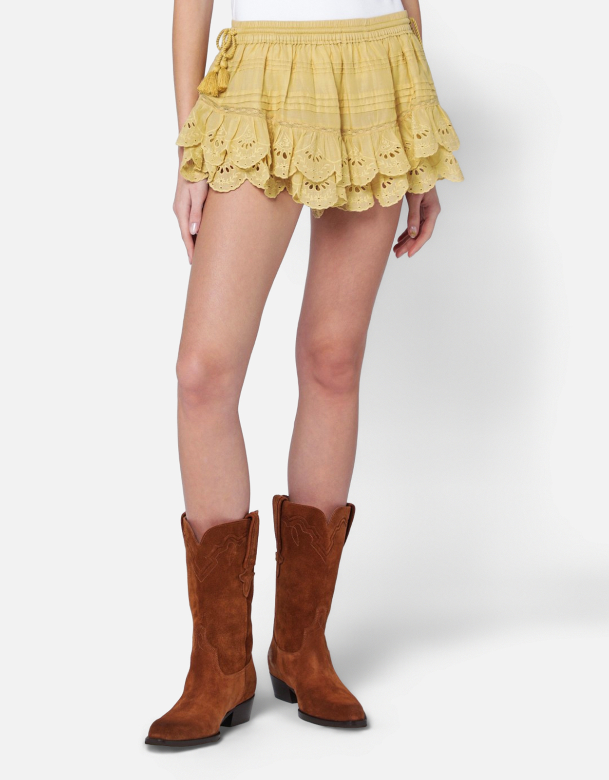 Isabel Marant ?toile Puria Cotton Floral Lace Skort Shorts – FR