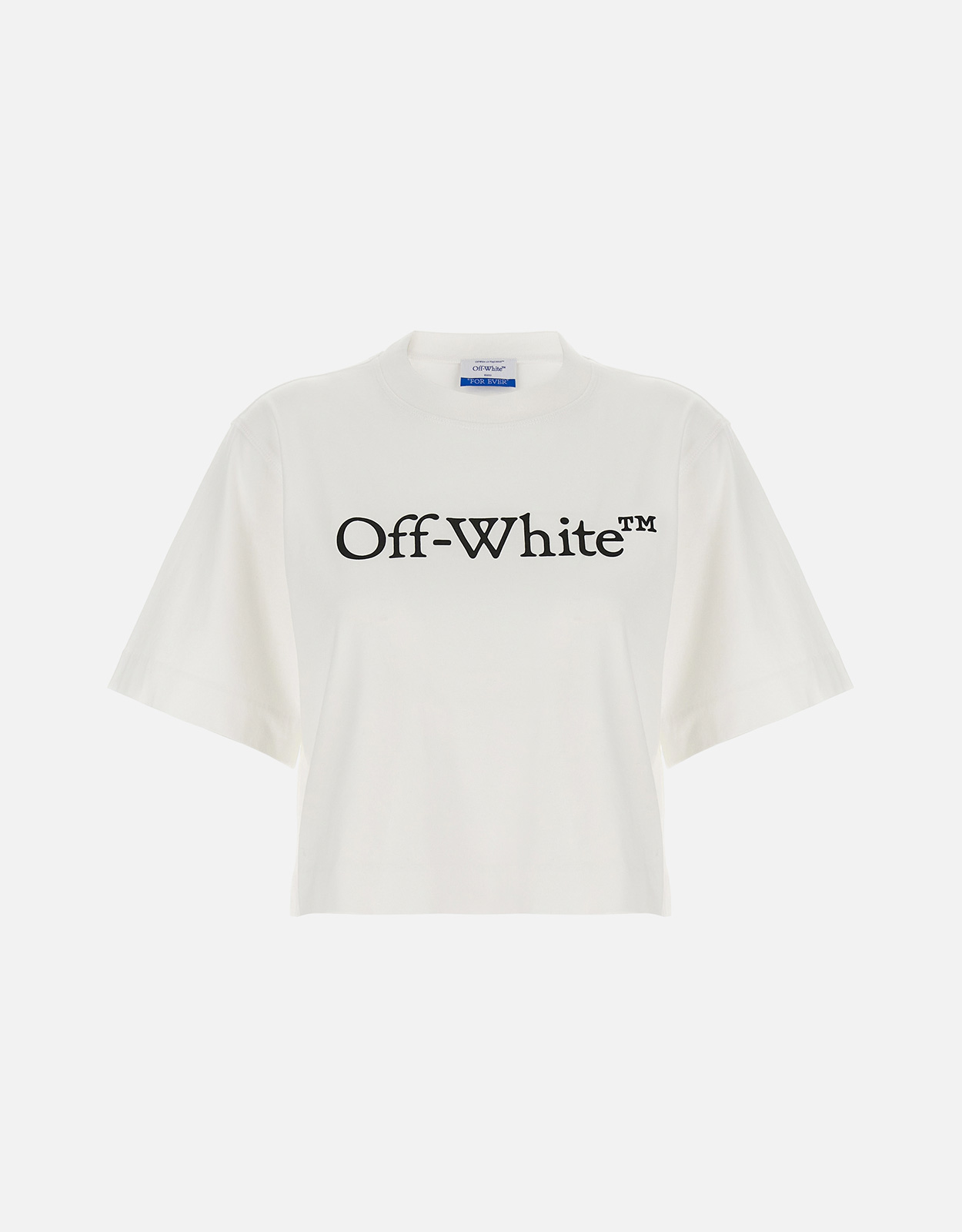 Off-White Cotton Crew Neck Cropped shirt – X Off-White Cotton Crew Neck Cropped shirt – X