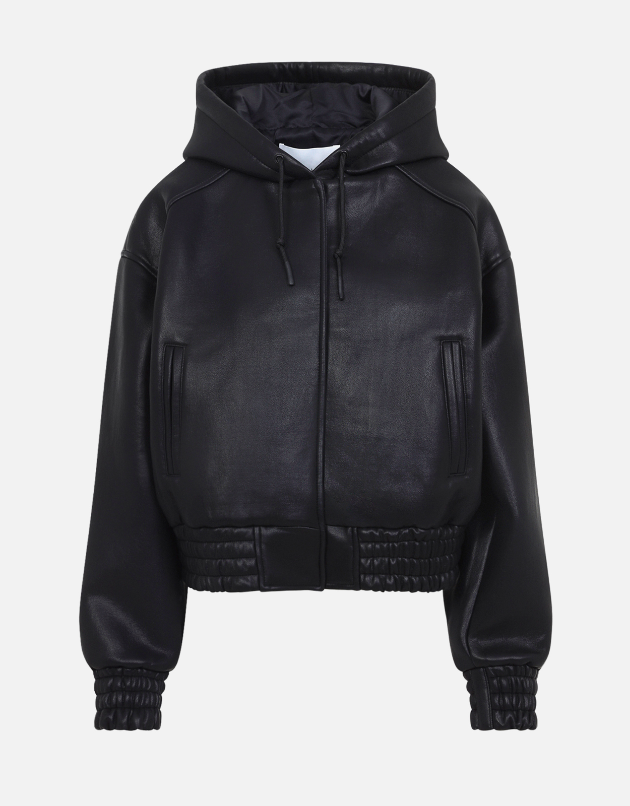 The Frankie Shop Jackson Faux Leather Bonded Bomber Jacket The Frankie Shop Jackson Faux Leather Bonded Bomber Jacket