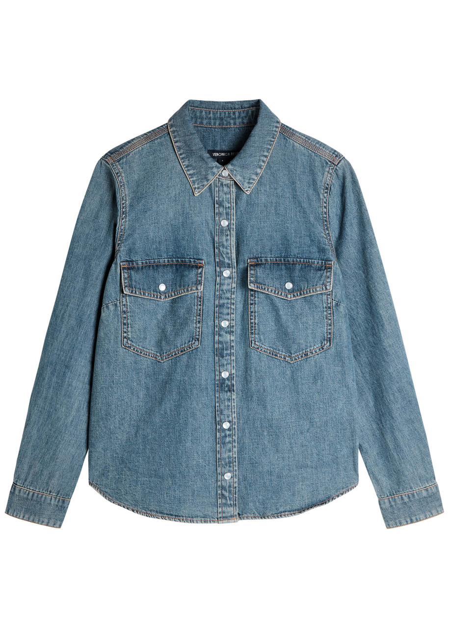 Veronica Beard Noah Denim Shirt – Blue – L Veronica Beard Noah Denim Shirt – Blue – L