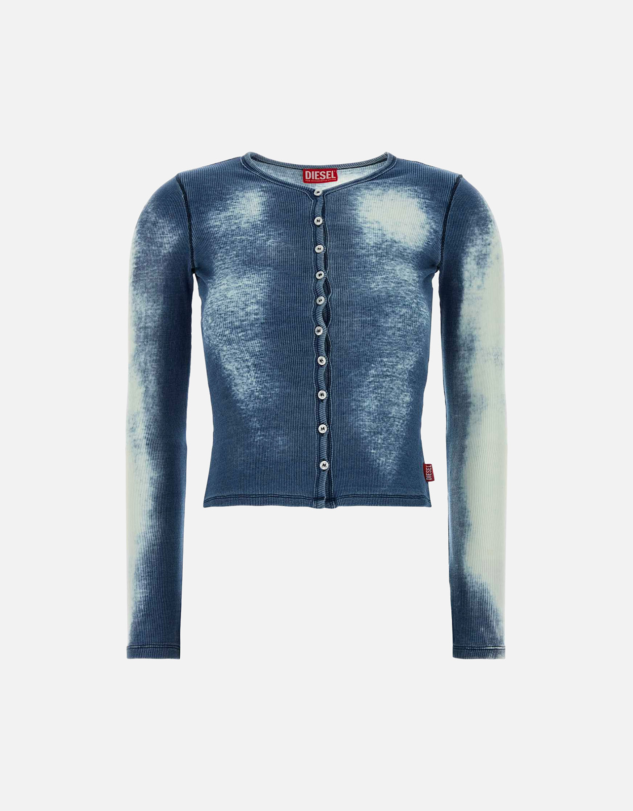 Diesel GABRIEL Blue Stretch Cotton Cardigan Diesel GABRIEL Blue Stretch Cotton Cardigan