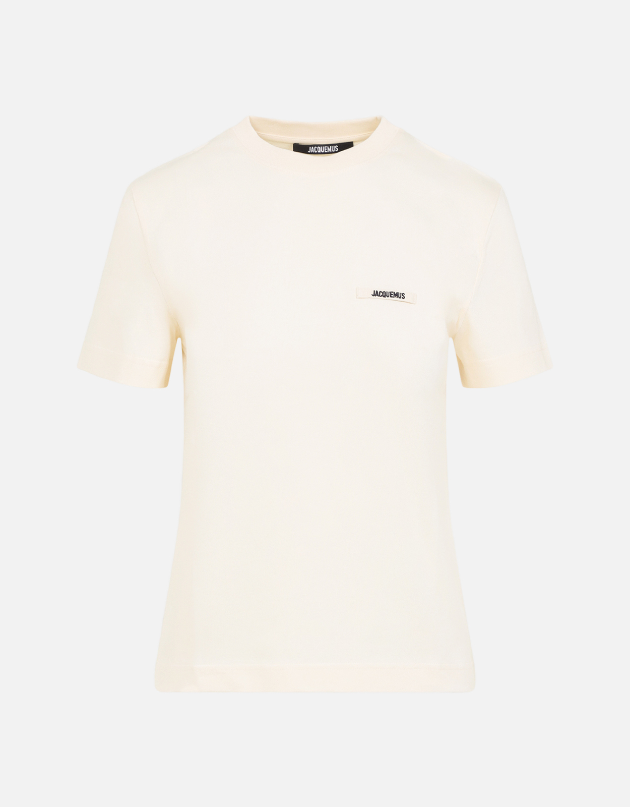 Jacquemus Grosgrain Logo Fitted Stretch Cotton Short-Sleeve Shirt