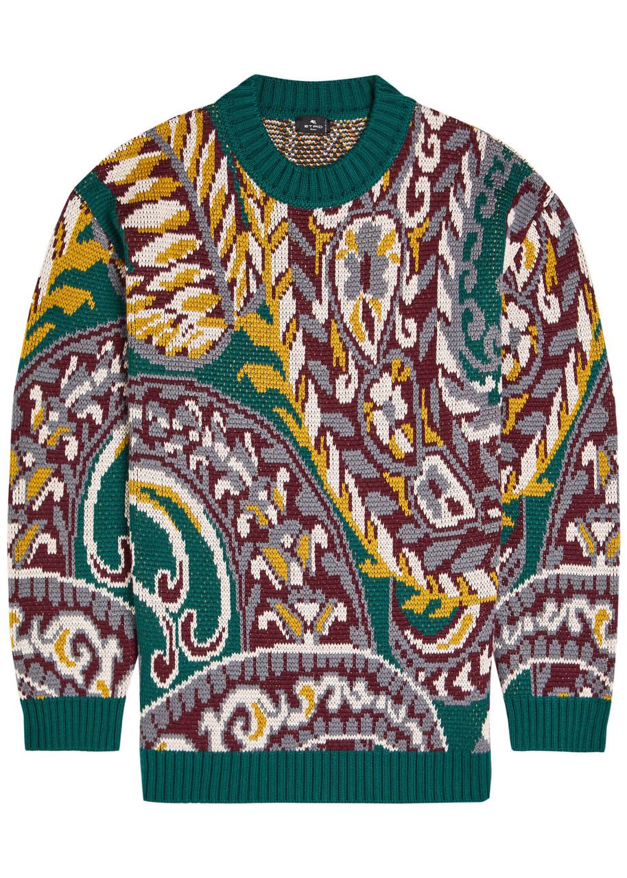 Etro Patterned Wool-blend Jumper – Multi Print – M